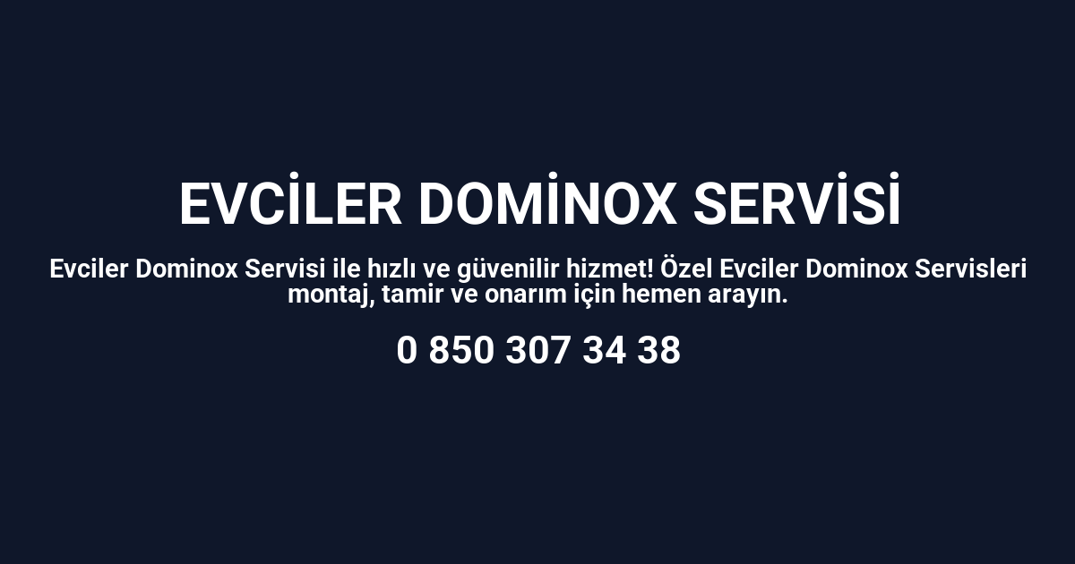 Evciler Dominox Servisi